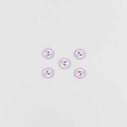 ABC Baskılı Bebe Düğme(5 Ad.)-Lila-No:5 - PUKKA