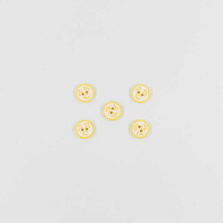 ABC Baskılı Bebe Düğme(5 Ad.)-Sarı-No:7 - PUKKA