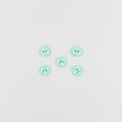 ABC Baskılı Bebe Düğme(5 Ad.)-Su Yeşili-No:6 - PUKKA
