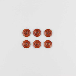 Ahşap Düğme(6 Ad.)-18mm-Koyu Renk-No:1 - PUKKA