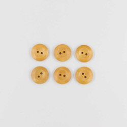 Ahşap Düğme(6 Ad.)-23mm-Açık Renk-No:2 - PUKKA