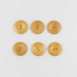 Ahşap Düğme(6 Ad.)-30mm-Açık Renk-No:4 - PUKKA