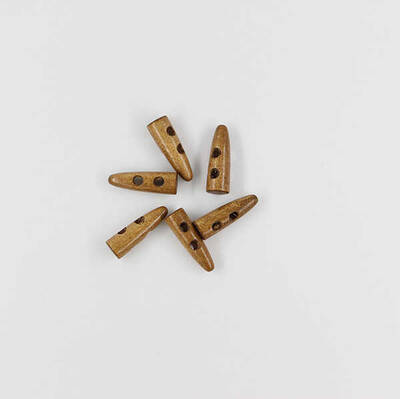 Ahşap Fildişi Çoban Düğme(6 Ad.)-30mm-No:2 - 1