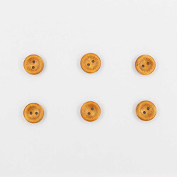 Ahşap Hand Made Desenli Vernikli Düğme(6 Ad.)-18mm-No:-2 - PUKKA