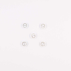 Ahşap Hand Made Renkli Düğme(5 Ad.)-15mm-No:-1 Beyaz - PUKKA