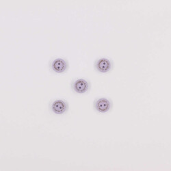 Ahşap Hand Made Renkli Düğme(5 Ad.)-15mm-No:-10 Lila - PUKKA