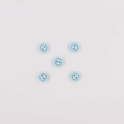 Ahşap Hand Made Renkli Düğme(5 Ad.)-15mm-No:-11 Açık Turkuaz - PUKKA