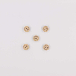 Ahşap Hand Made Renkli Düğme(5 Ad.)-15mm-No:-12 Ahşap - PUKKA