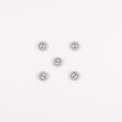 Ahşap Hand Made Renkli Düğme(5 Ad.)-15mm-No:-2 Gri - PUKKA