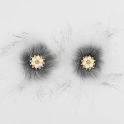 Altı İncili Patik Süsü(Patik Tokası) No:15-Gri Beyaz - PUKKA