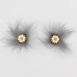 Altı İncili Patik Süsü(Patik Tokası) No:22-Gri - PUKKA