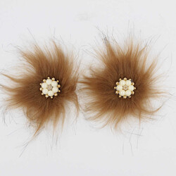 Altı İncili Patik Süsü(Patik Tokası) No:28-Kahve - PUKKA