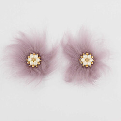 Altı İncili Patik Süsü(Patik Tokası) No:30-Dağ Pembesi - PUKKA