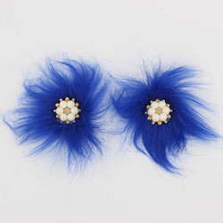 Altı İncili Patik Süsü(Patik Tokası) No:7-Sax Mavi - PUKKA