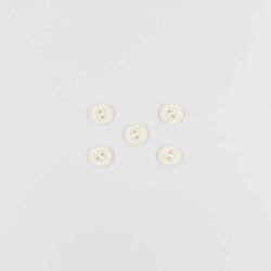 Ayak İzi Baskılı Bebe Düğme(5 Ad.)-Krem-No:1 - PUKKA