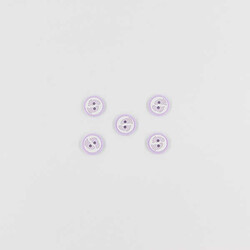 Ayak İzi Baskılı Bebe Düğme(5 Ad.)-Lila-No:5 - PUKKA