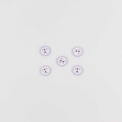 Balık Baskılı Bebe Düğme(5 Ad.)-Lila-No:5 - PUKKA