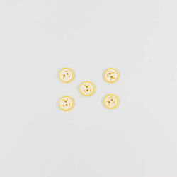 Balık Baskılı Bebe Düğme(5 Ad.)-Sarı-No:7 - PUKKA