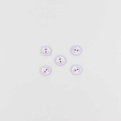 Çapa Baskılı Bebe Düğme(5 Ad.)-Lila-No:5 - PUKKA