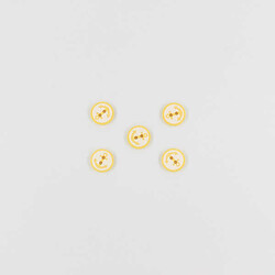 Çapa Baskılı Bebe Düğme(5 Ad.)-Sarı-No:7 - PUKKA