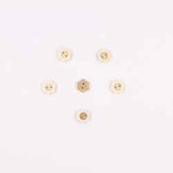 Coconut Desenli Dekoratif Düğme(6 Ad.)-15mm-No:7 - PUKKA