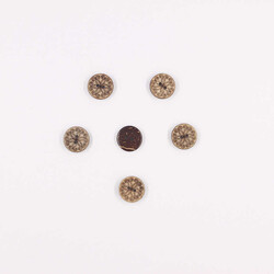 Coconut Desenli Dekoratif Düğme(6 Ad.)-18mm-No:5 - PUKKA