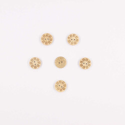 Coconut Desenli Dekoratif Düğme(6 Ad.)-18mm-No:6 - PUKKA