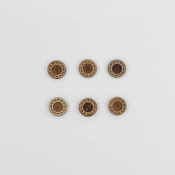 Coconut Desenli Oyuklu Düğme(6 Ad.)-18mm-No:-2 - PUKKA