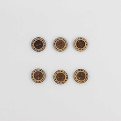 Coconut Desenli Oyuklu Düğme(6 Ad.)-20mm-No:-3 - PUKKA