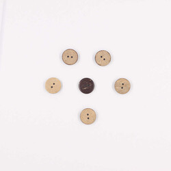 Coconut Düz Düğme(6 Ad.)-18mm-No:2 - PUKKA