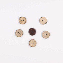 Coconut Düz Düğme(6 Ad.)-22mm-No:4 - PUKKA