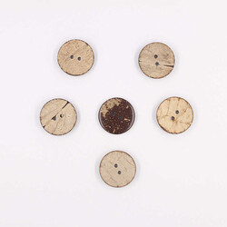 Coconut Düz Düğme(6 Ad.)-30mm-No:6 - PUKKA