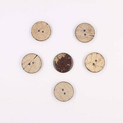 Coconut Düz Düğme(6 Ad.)-30mm-No:6 - 1