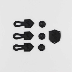 Efe Yelek Düğme Seti(At Baskılı)-Siyah-No:1 - PUKKA