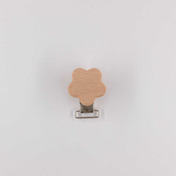 Emzik Klipsi Ahşap-Çiçek - İTHAL