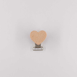 Emzik Klipsi Ahşap-Kalp - İTHAL