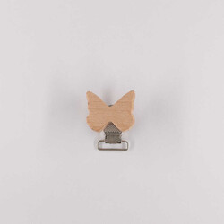 Emzik Klipsi Ahşap-Kelebek - İTHAL