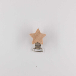 Emzik Klipsi Ahşap-Yıldız - İTHAL