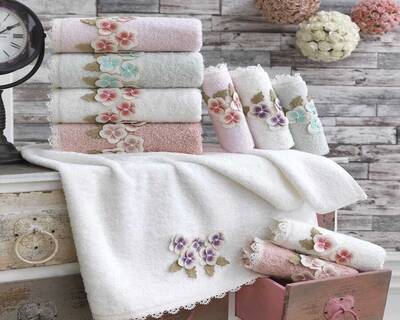 FİESTA BAMBU MENEKŞE HAVLU/6 LI KUTU/50X90/1030-3 - 1