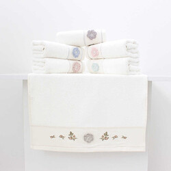 FİESTA BAMBU NAKIŞLI EZGİ HAVLU/6 LI KUTU/50X90/1090-2 - FİESTA