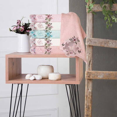 FİESTA BAMBU NAK.MİNA HAVLU/6 LI KUTU/30X50/925-3 - 1
