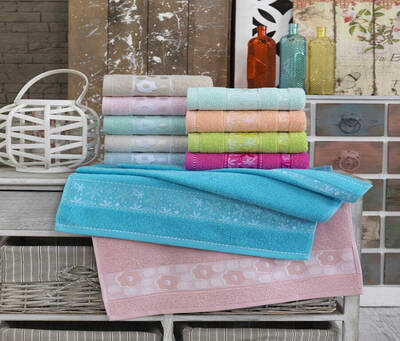 FİESTA BUKLE JAKARLI DAMLA HAVLU/6 LI PK./50X90/265-3 - 1