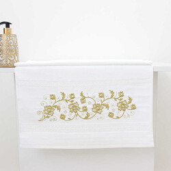 FİESTA BUKLE NAKIŞLI GOLD TAŞLI HAVLU/1 AD./50X90/300-2/Model B - FİESTA
