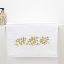 FİESTA BUKLE NAKIŞLI GOLD TAŞLI HAVLU/1 AD./50X90/300-2/Model C - FİESTA