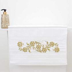 FİESTA BUKLE NAKIŞLI GOLD TAŞLI HAVLU/1 AD./50X90/300-2/Model E - FİESTA