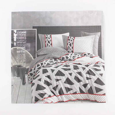FİESTA ÇİFT KİŞİLİK NEVRESİM TAKIMI/4 PARÇA/220X220/FÇKNT-4-SİYAH - 1
