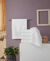 FİESTA ETAMİN BORDÜRLÜ KADİFE JAKARLI HAVLU(1 AD)/30X50/819-1 - FİESTA