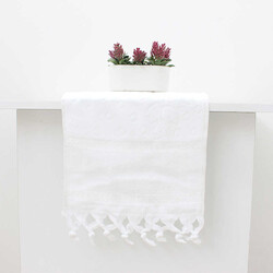 FİESTA ETAMİN JAKARLI BAĞLAMALI SAÇAKLI HAVLU/30X50/861-1 - FİESTA