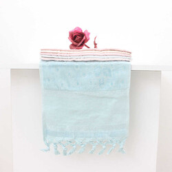 FİESTA ETAMİN JAKARLI BAĞLAMALI SAÇAKLI HAVLU/6 LI/30X50/861-3 - FİESTA