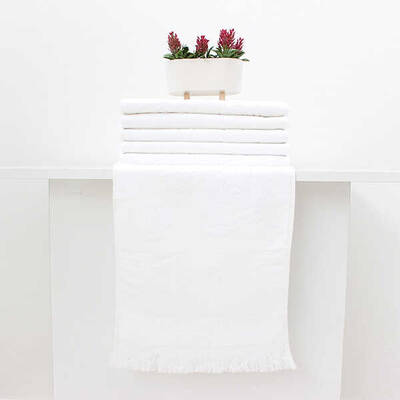 FİESTA ETAMİN JAKARLI KISA SAÇAKLI SOFT HAVLU/30X50/2848-1 - 1